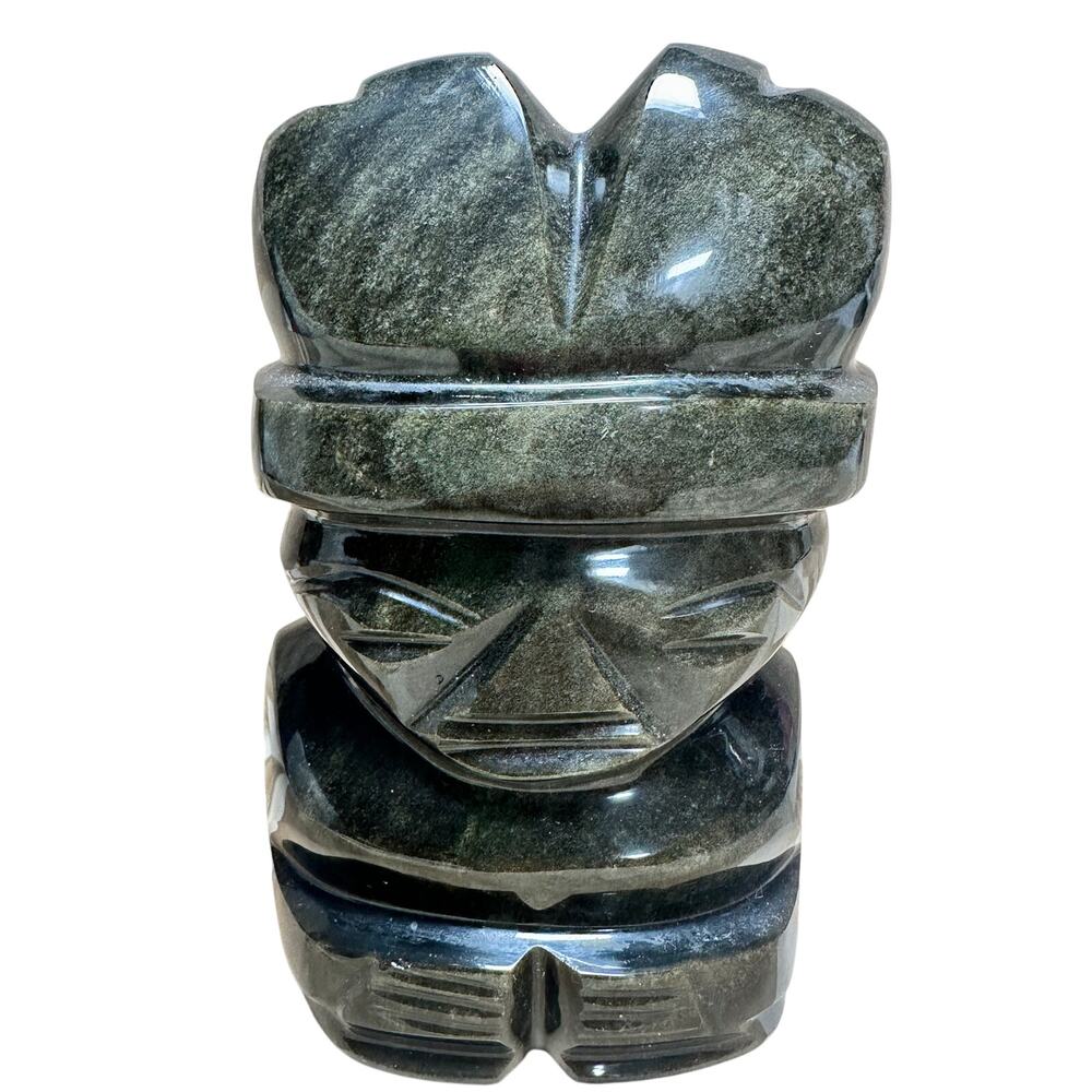 VTG African Shona Serpentine Stone Sculpture Bust‎ 7” Hand Carved 2lbs 1oz M9705